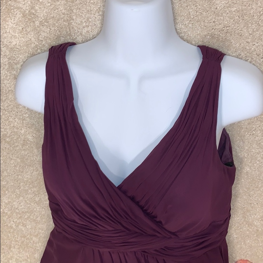 Dark purple chiffon gown - Picture 7 of 8